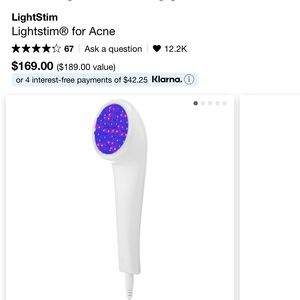 Light stim for acne